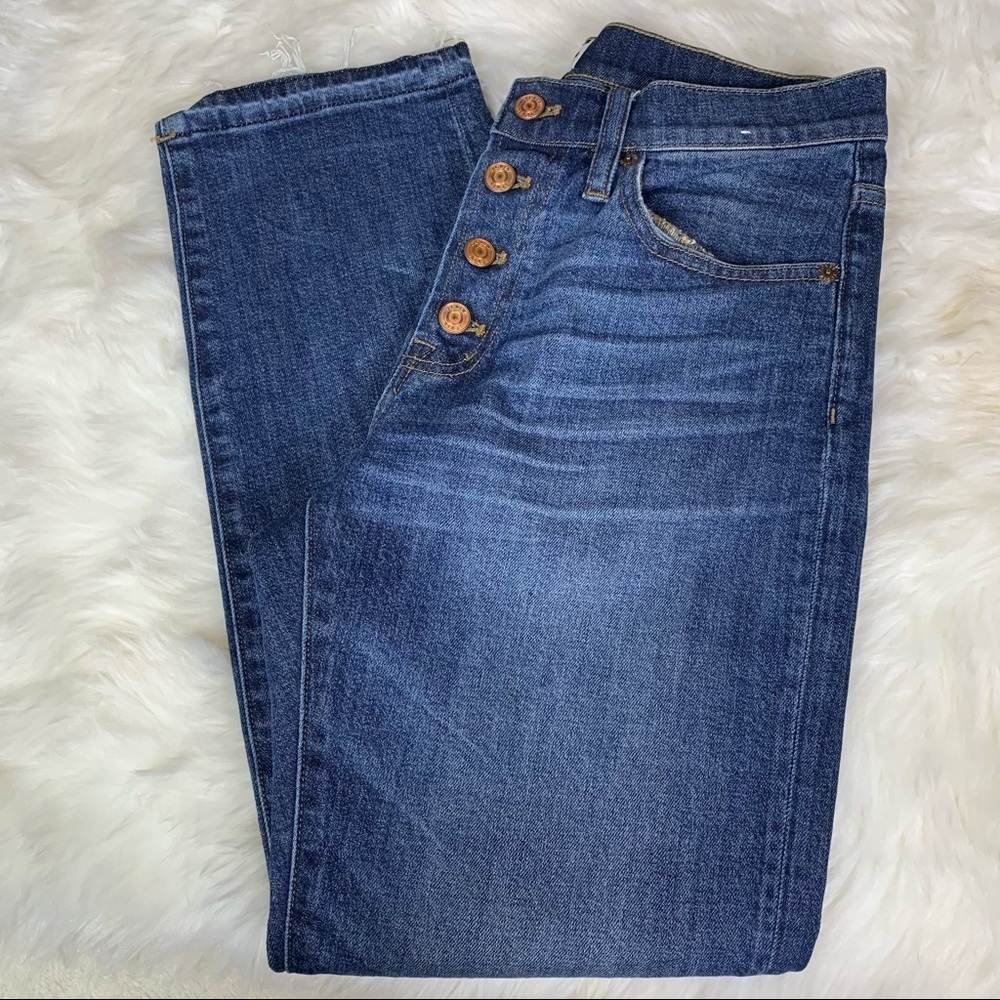 J. Crew Straightaway Button Fly Raw Hem Jean